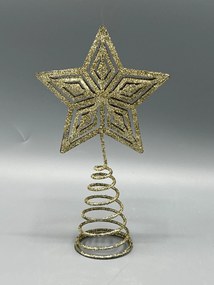 Špic na stromček hviezda zlatá