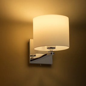 RENDL R11979 PENTHOUSE nástenná lampa, dekoratívne biele PVC chróm