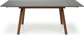 Rozkladací jedálenský stôl 140-200 cm Leta (mramor čierny + orech) (pre 6 8 osôb). Vlastná spoľahlivá doprava až k Vám domov. 1049564