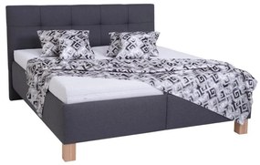 Čalúnená posteľ s matracom a úložným priestorom MARIA 180x200 cm sivá