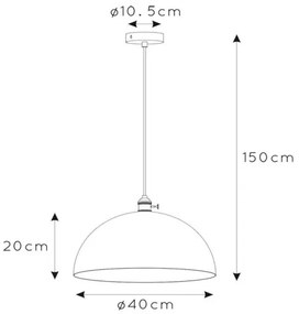 Lucide 30485/40/41 - Luster na lanku MARNE 1xE27/60W/230V béžová