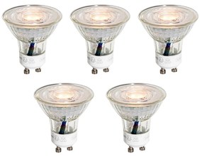 Sada 5 GU10 50mm čírych LED žiaroviek 3W 200 lm 2200K