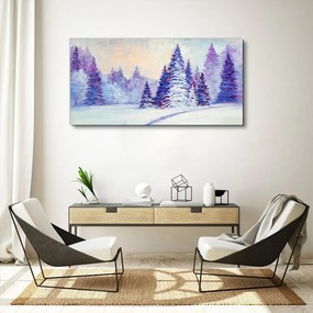 Obraz na plátne Zimné lesné sneh voľne žijúcich živočíchov