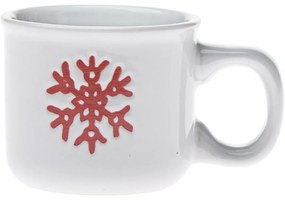 Súprava 6 keramických hrnčekov Vločka, 90 ml