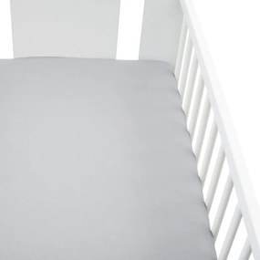 Jersey prestieradlo do postieľky 120x60 sivé