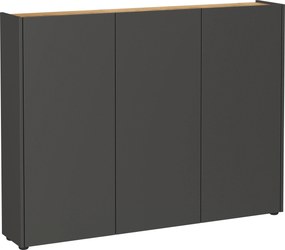 XXXLutz SKRINKA NA TOPÁNKY, grafitová, farba duba, 138/105/25 cm - Online Only drobný nábytok - 001258003508