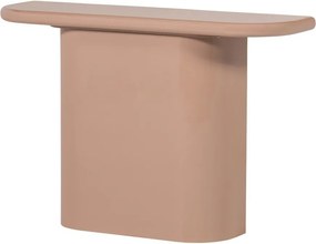 Svetloružový lesklý konzolový stolík 30x120 cm Nocta – WOOOD
