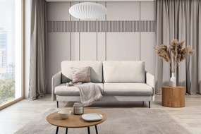 Rozkladacia pohovka Taila s funkciou spania - béžová tkanina Loft 01 / čierne nohy