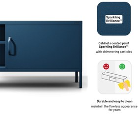 RTV skrinka XL ROSARIA 1700 x 400 x 500, tmavomodrá