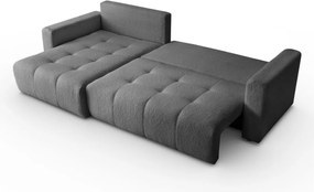 ROHOVÁ SEDAČKA SHARLOTTE 261 x 143 cm ŠEDÁ