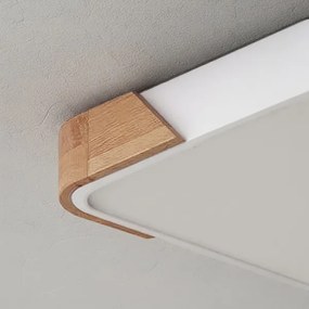Brilagi - stmievateľné LED svietidlo PILANA LED/48W/230V dub/biela 42x42 cm + diaľkový ovládač