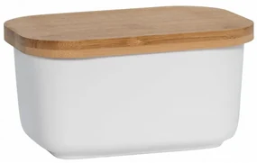 Biela porcelánová nádobka na maslo s dreveným vekom Maxwell &amp; Williams Basic