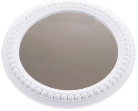 Plastové nástenné zrkadlo Montielo biele, priemer50 cm