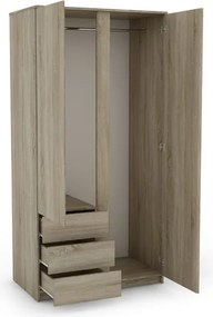 Šatníková skriňa Carlos, dub sonoma, 100 cm