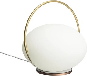 Biela LED stolová lampa so stmievačom (výška 19 cm) Orbit – UMAGE