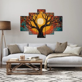 Obraz - Slnko v korune stromu života (150x105 cm)