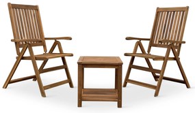 Noela Balkónový set Lotto + 2x drevená polohovacia stolička Viet