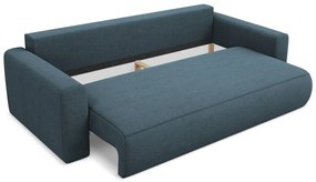 Modrá rozkladacia/s úložným priestorom pohovka 238 cm Kapua – Makamii