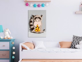 Artgeist Obraz - Gourmand Raccoon (1 Part) Vertical Veľkosť: 60x90, Verzia: Premium Print