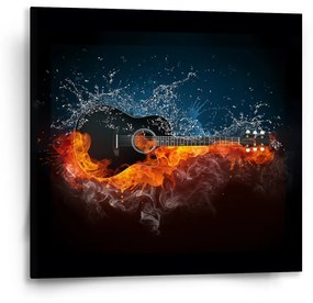 Sablio Obraz Ohnivá gitara - 50x50 cm