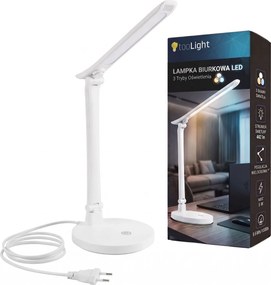 Toolight Toolight, JNH048-T, LED stolná lampa s 3 farbami svetla, 5 W, biela, OSW-56241