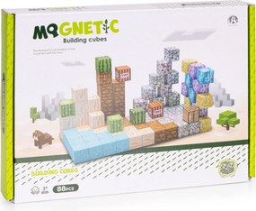 MULTISTORE Magnetické kocky 88 dielov s magnetmi – stavebnica pre deti od 3 rokov