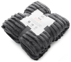 DEKA Z MIKROFLANELU SOFT 70X160 CM SIVÁ