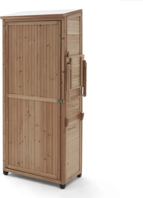 Veľká záhradná skriňa so sklopným regálom naboku