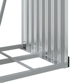 Držiak na polená bledosivý 40x45x100 cm pozinkovaná oceľ