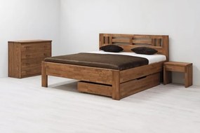 BMB ELLA MOON - masívna dubová posteľ 160 x 200 cm, dub masív