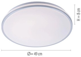 Stropné LED svietidlo Isabell, Ø 49 cm