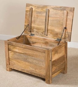 furniture-nabytek.cz - Drevená truhla na bielizeň 90x45x45 z masívu mango