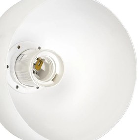 EUlight Závesné svietidlo Dama, 3x biele kovové tienidlo, w/drevo