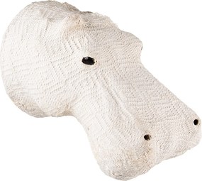 Béžová antik nástenná dekorácia hlava hroch Hippo M - 13*20*15 cm