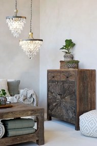 Hnedá antik drevená komoda z recyklovaného dreva Grimaud - 90*41*100 cm