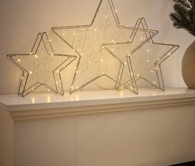 Dekoračné LED hviezdy, 3 ks, veľké