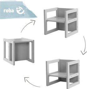 Sivá detská lavica Country Style – Roba