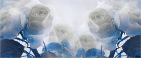 Obraz - Biele ruže (120x50 cm)