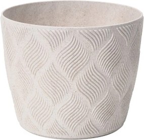 Kvetináč FLOW PETIT ECO WOOD 230 mm, biely*1887