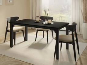 Rozkladací jedálenský stôl Limaino 160, Farby: čierna / dub craft zlatý