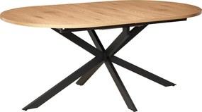 XXXLutz JEDÁLENSKÝ STÔL, čierna, farba duba, 180-220/100/75 cm MID.YOU - Stoly - 002798025901