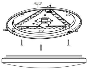 Eglo 97872 - LED Stropné svietidlo FRANIA LED/14,6W/230V