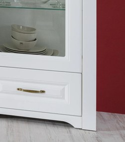 Široká vysoká vitrína Atik, biela