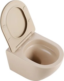 BPS-koupelny Závesná WC misa so SoftClose sedadlom HYD-6978, cappuccino