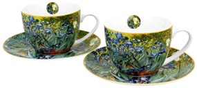 Porcelánová šálka s podšálkou Van Gogh Irises 250 ml sada 2ks