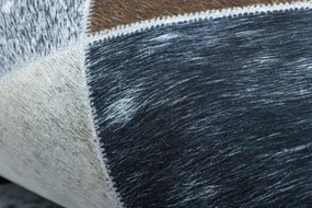 Koberec PATCHWORK 21720 béžový/hnedý - imitácia kože krava, romby