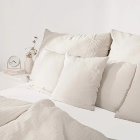 Goldea mušelínové posteľné obliečky – prírodné 150 x 200 a 50 x 60 cm