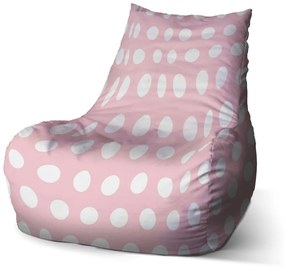 Sablio Sedací vak Bean Biele bodky - 100 x 90 x 45 cm