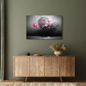 Obraz ružových abstraktných gulí (90x60 cm)