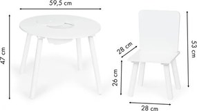 Detská súprava stola a 2 stoličiek ECOTOYS